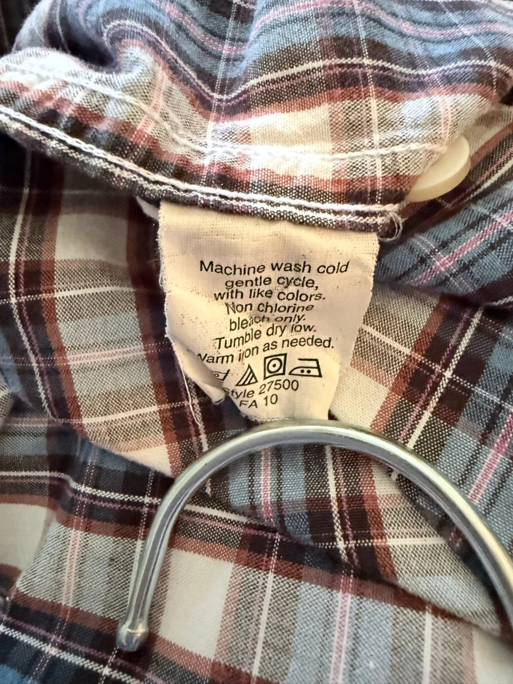 J. Crew Tailored Fit Multicolored Plaid Button-Down Long Sleeve Shirt Size Large